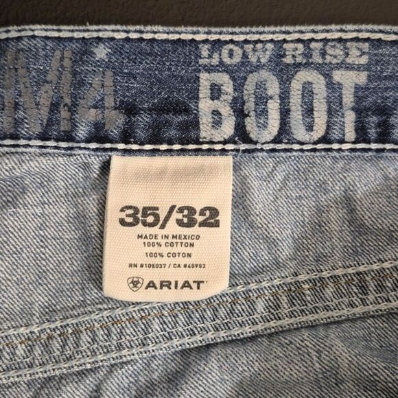 Ariat Jeans Mens 35x32 Low Rise Boot Cut M4 Coltrane Durango Western Cowboy - Picture 5 of 11